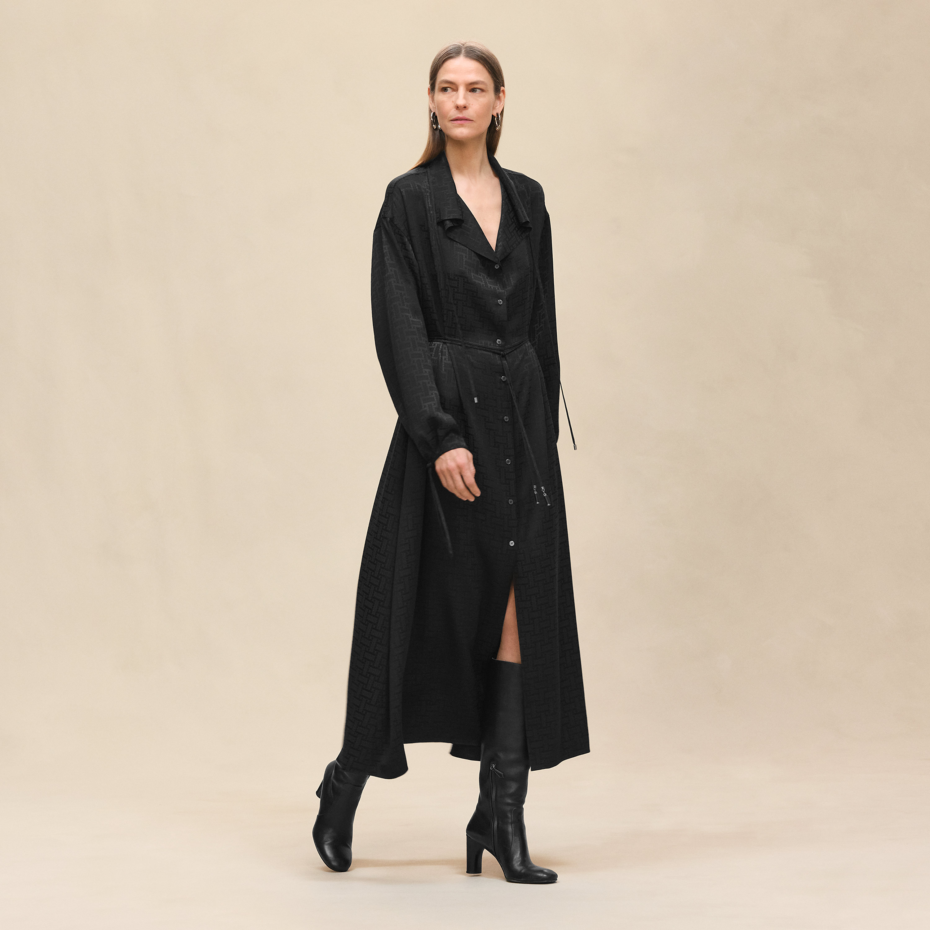 "Mosaique" drawstring long dress