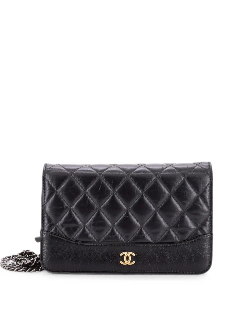 Gabrielle Wallet on Chain Quilted Aged Calfskin crossbody bag