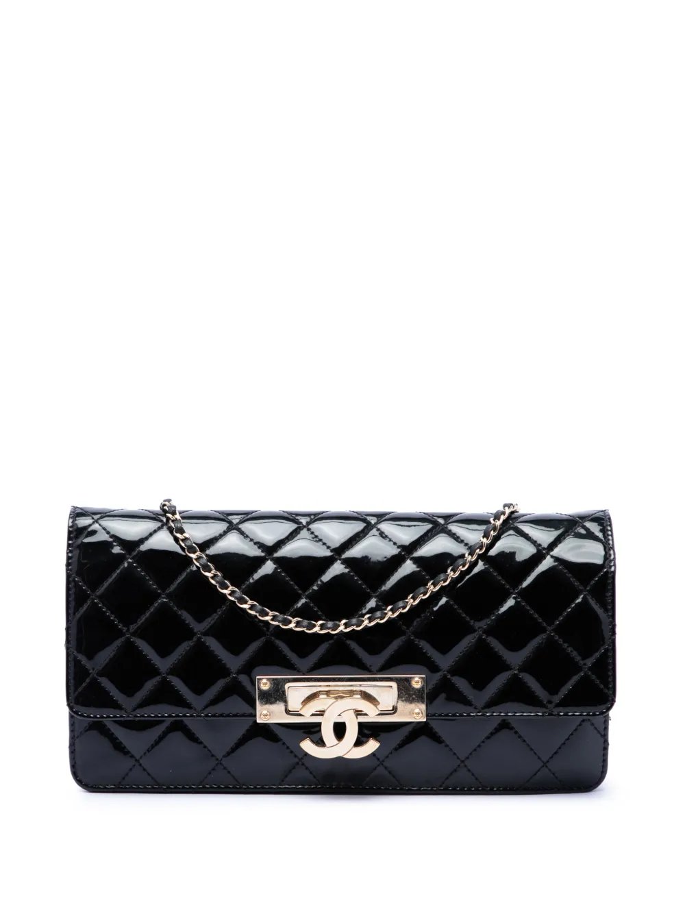2014 Quilted Patent Golden Class East West Wallet on Chain crossbody bag