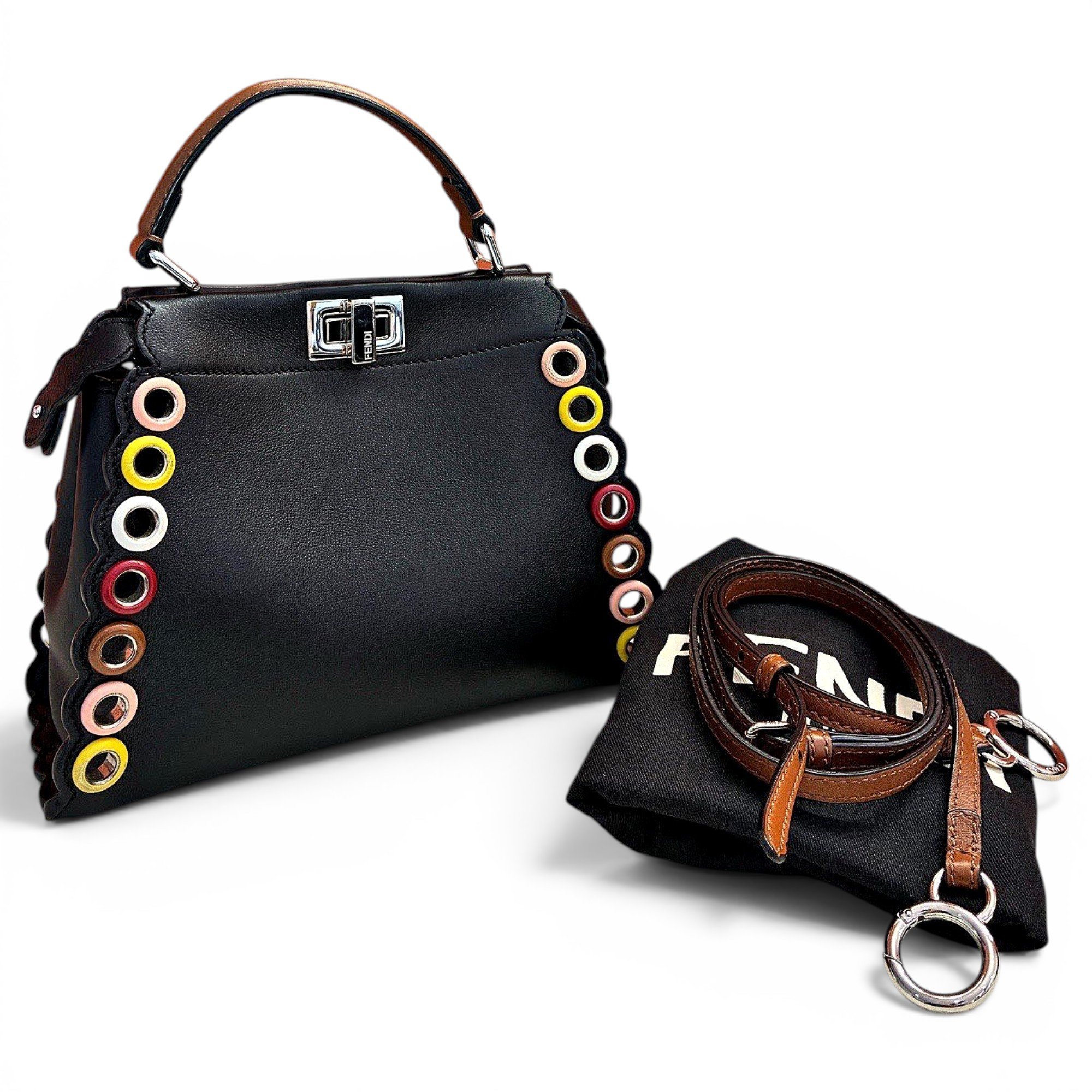 Peekaboo leather handbag