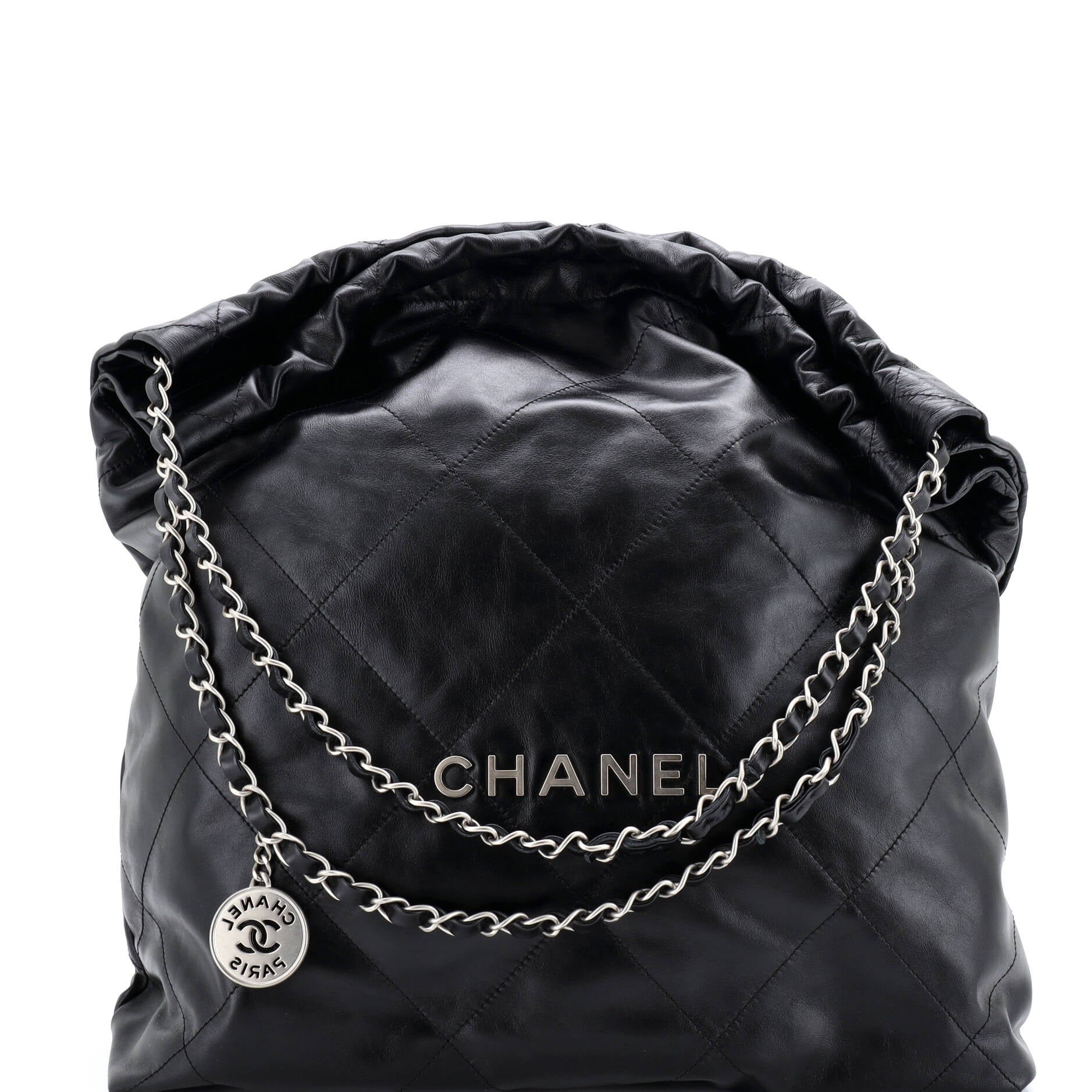 Chanel 22 Chain Hobo Quilted Calfskin Large