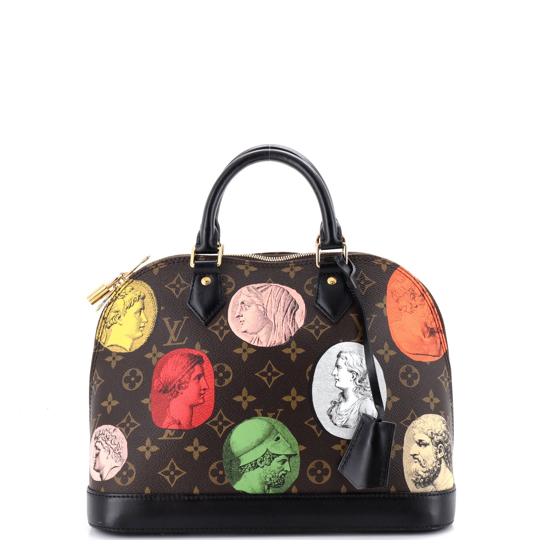 Louis Vuitton Alma Handbag Limited Edition Fornasetti Cameo Monogram Canvas PM