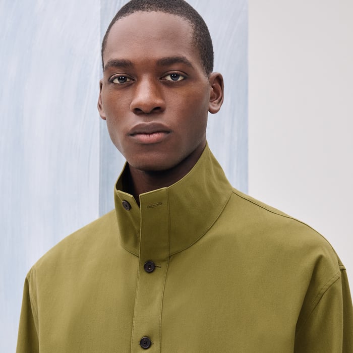 Matcha "Pique Plie" Buttoned Jacket