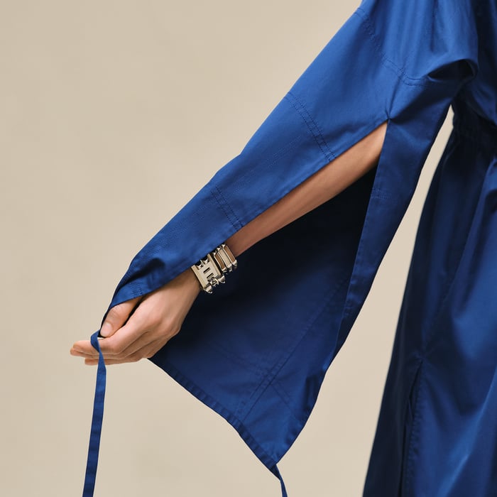 Bleu Lagune Drawstring Shirt