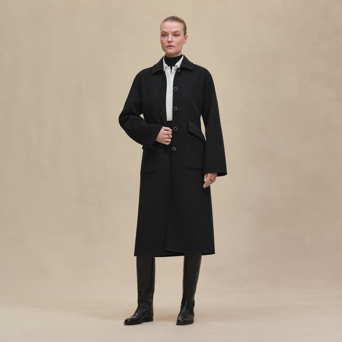 Gris Volcanique Equestrian Long Jacket