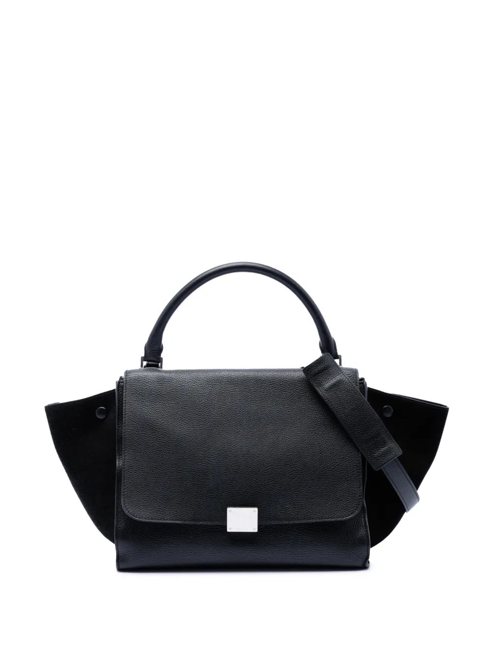 2012 Medium Drummed Calfskin and Suede Trapeze satchel