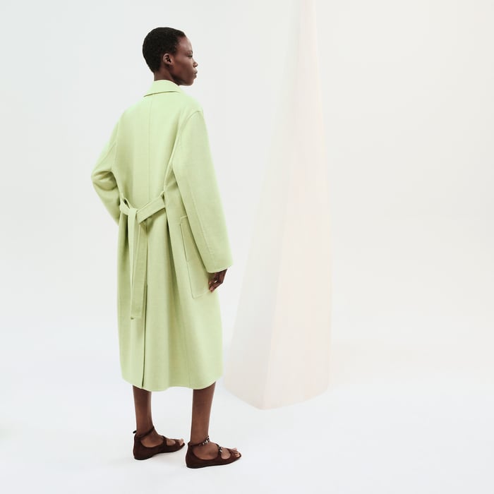 Vert Tendre Cashmere Wrap Coat
