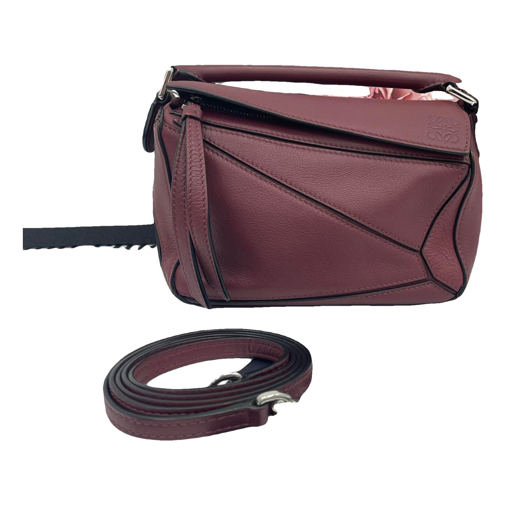 Puzzle leather handbag