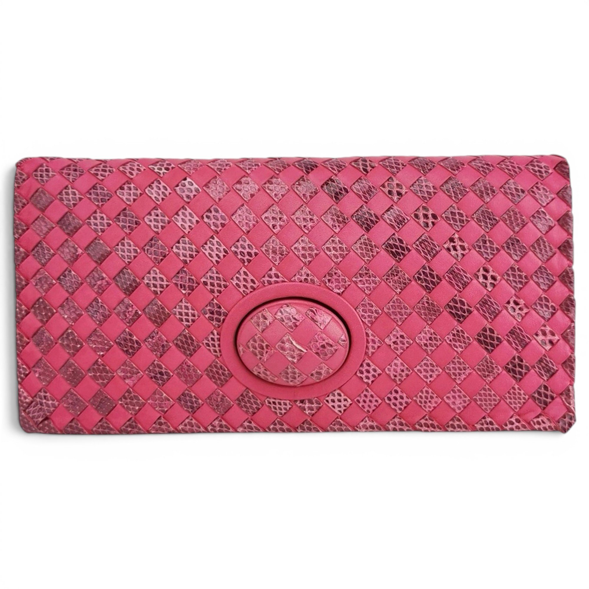 Leather clutch bag