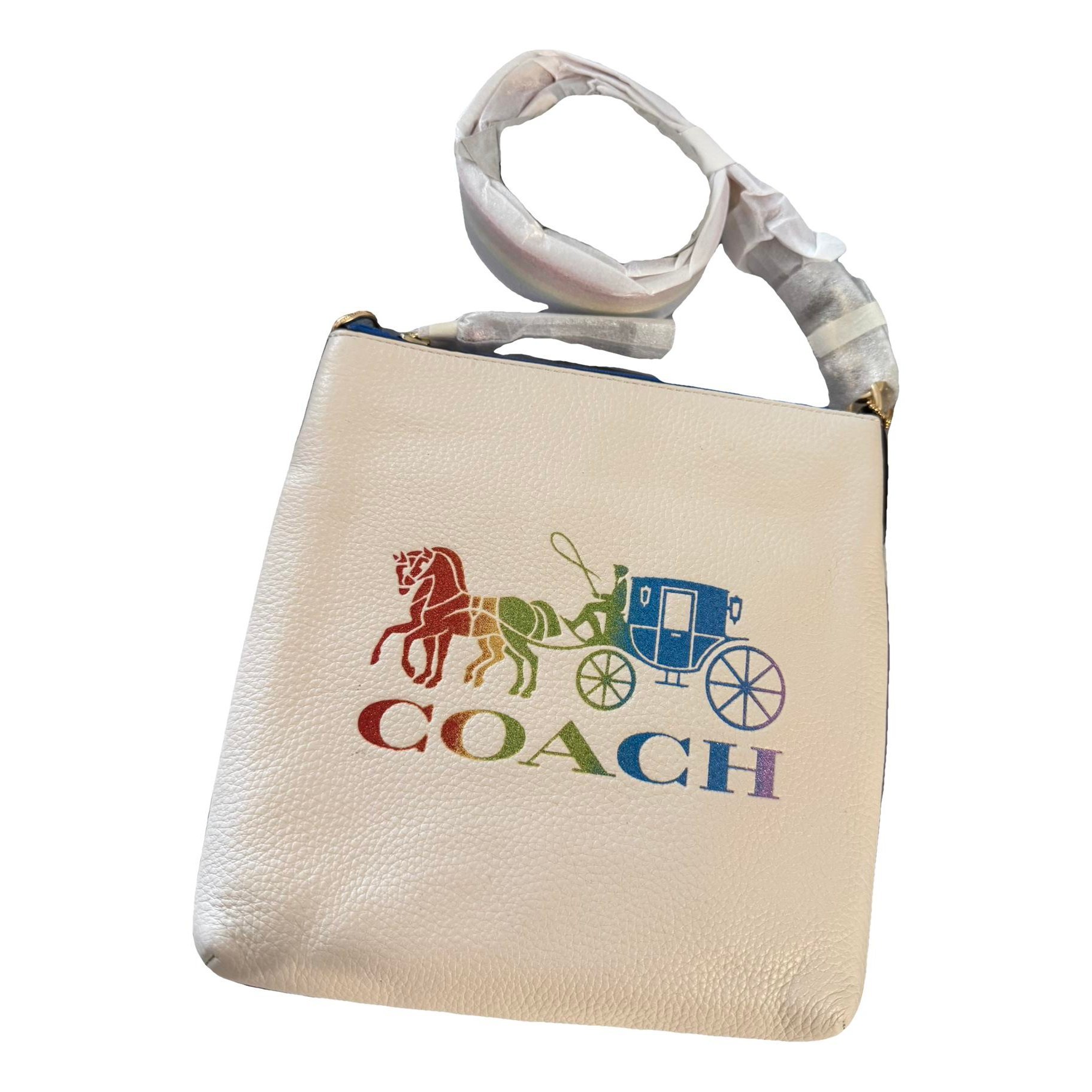 Canvas Courier Crossbody leather crossbody bag
