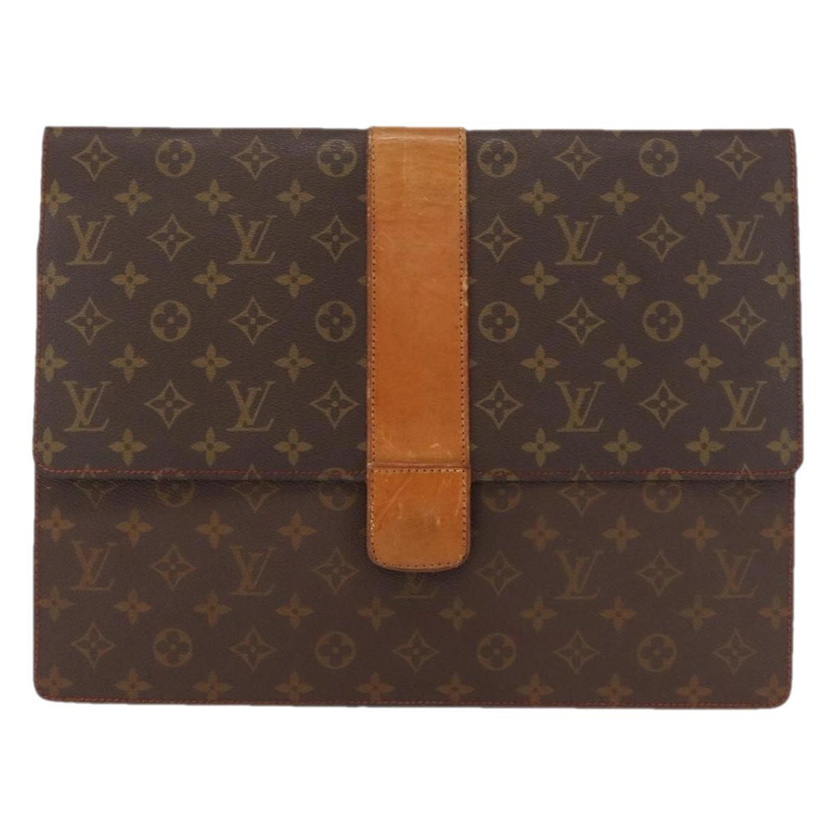 Leather clutch bag