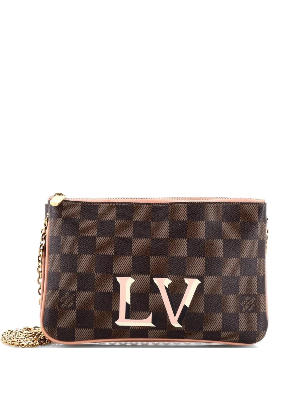 Double Zip Pochette Damier clutch bag