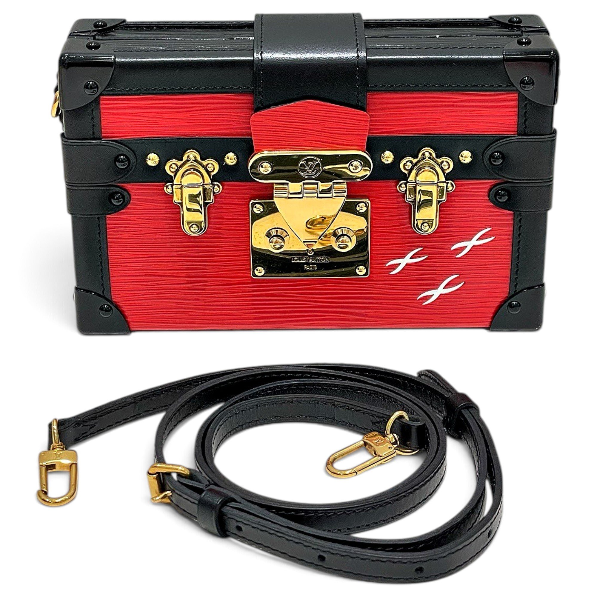 Petite Malle leather crossbody bag