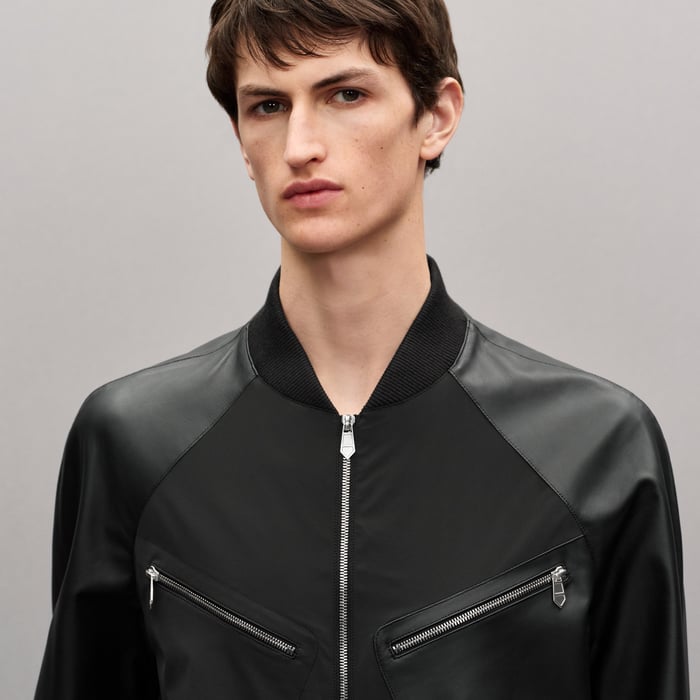 Anthracite Water-repellent Rib-trim Jacket