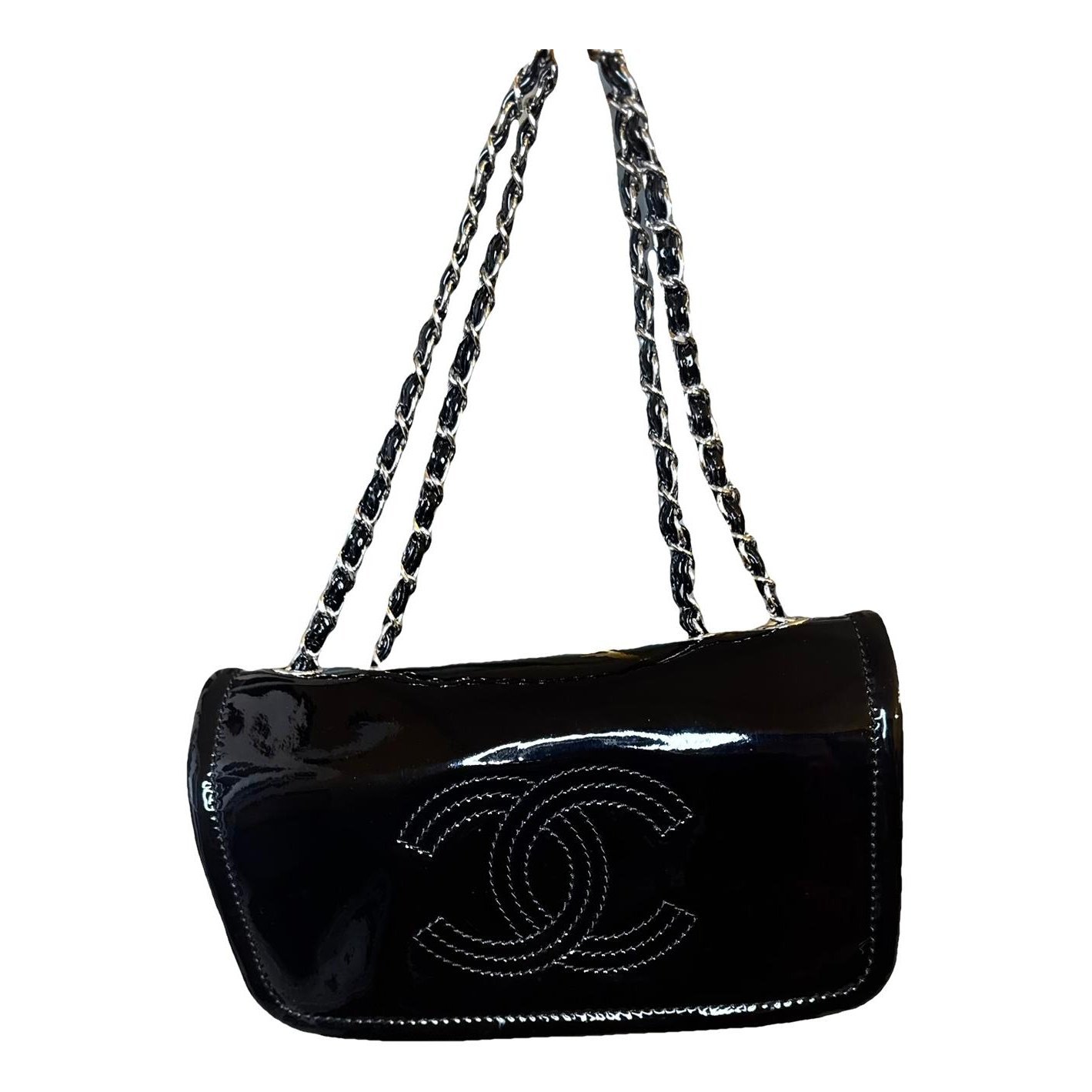 Patent leather handbag