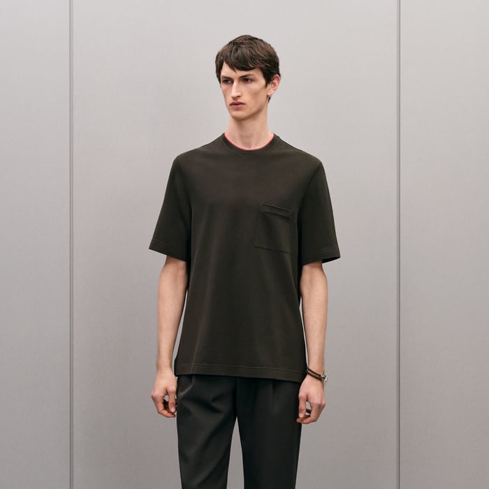 Kaki "Piqures Sellier" T-shirt