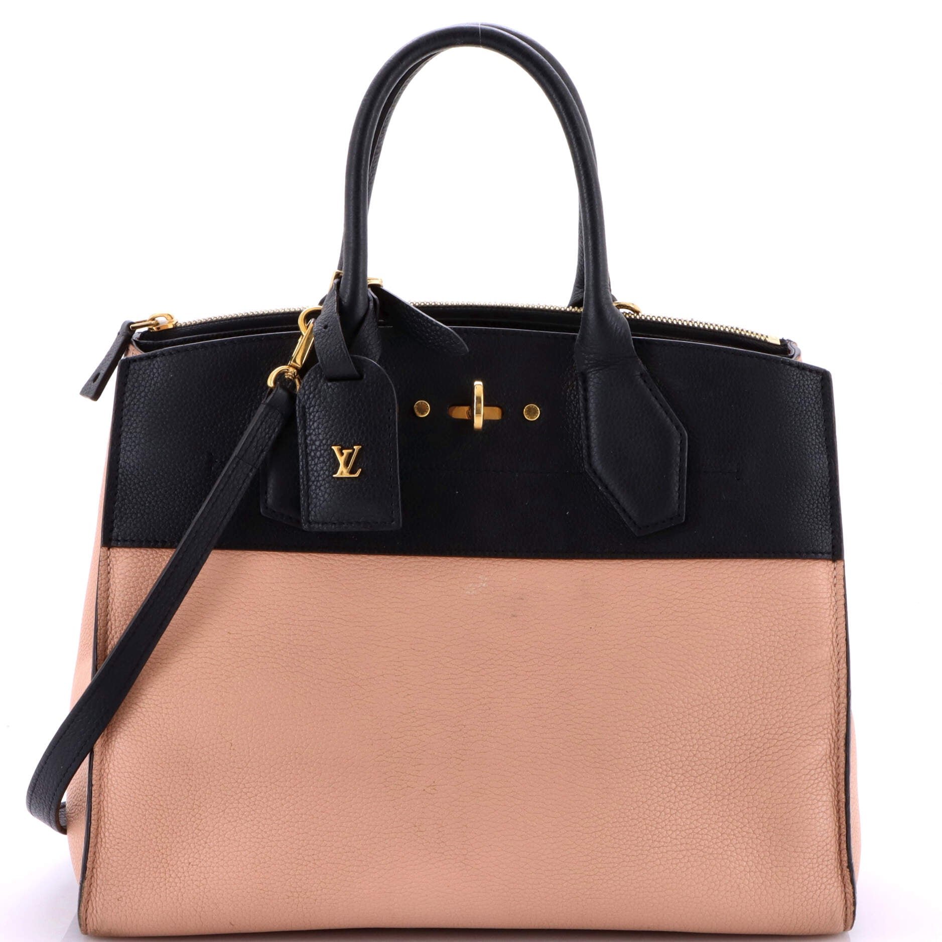 Louis Vuitton City Steamer Handbag Leather MM