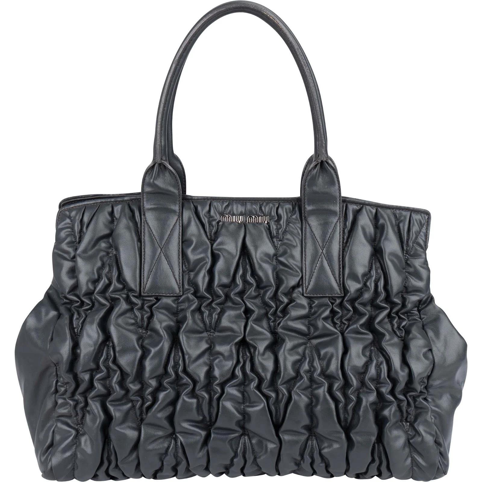 Miu Miu Matelassé leather tote