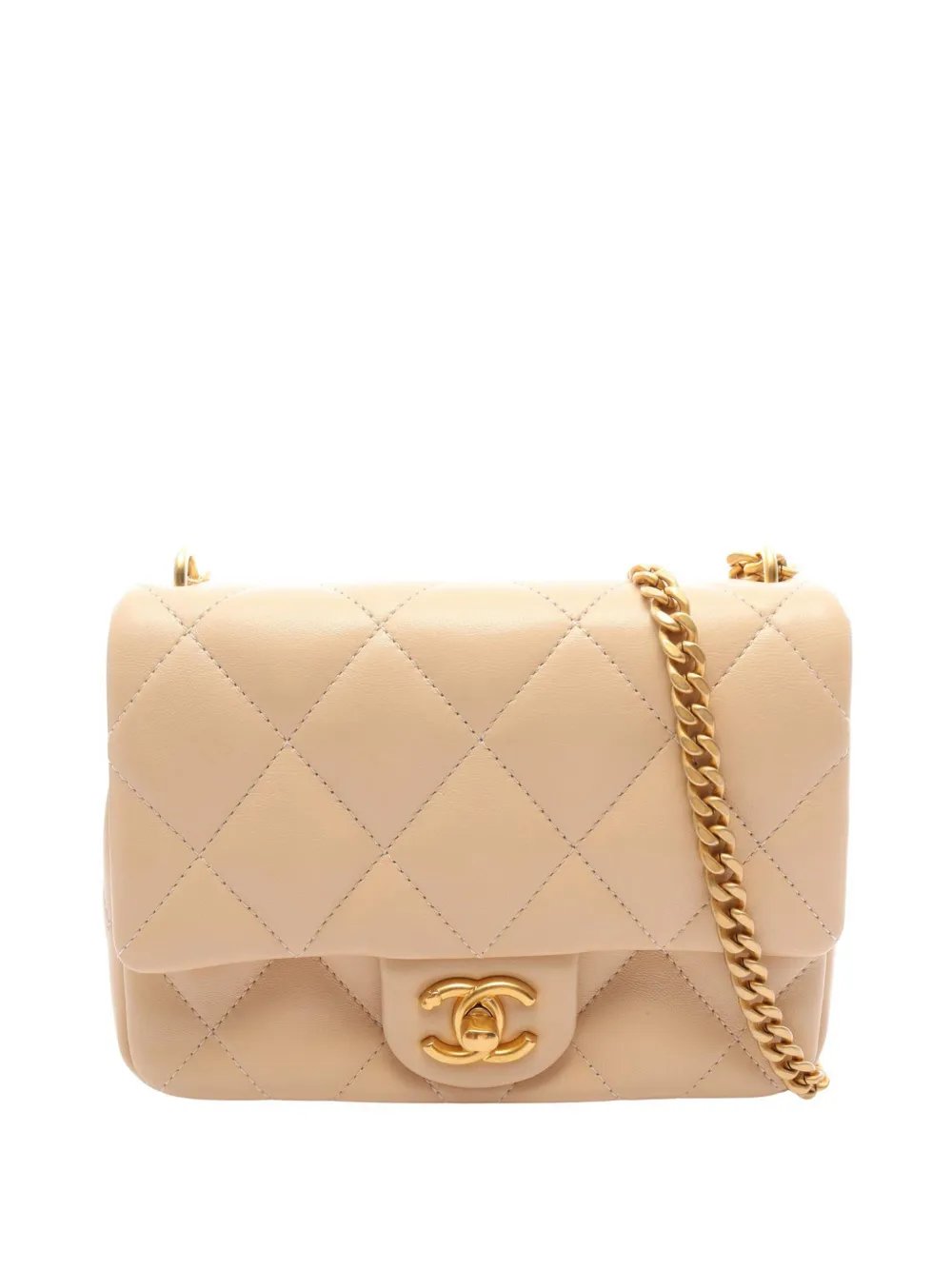 2021-2026 Mini Square Classic Lambskin Single Flap crossbody bag