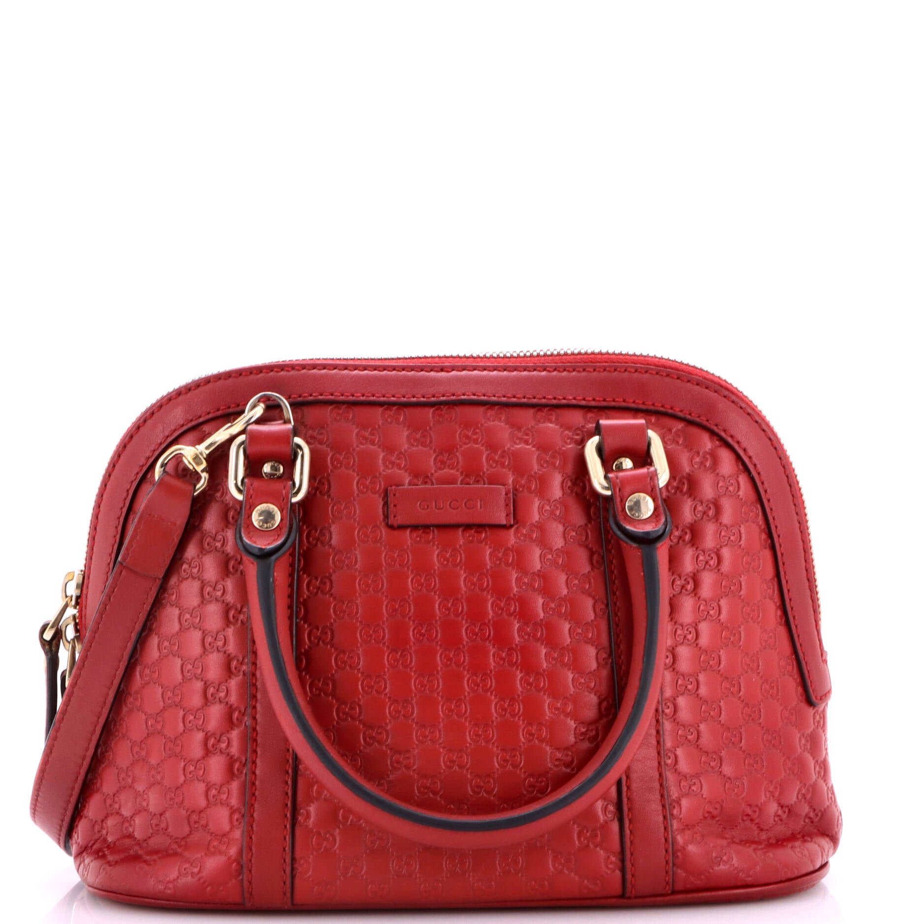 Convertible Dome Satchel Microguccissima Leather Mini
