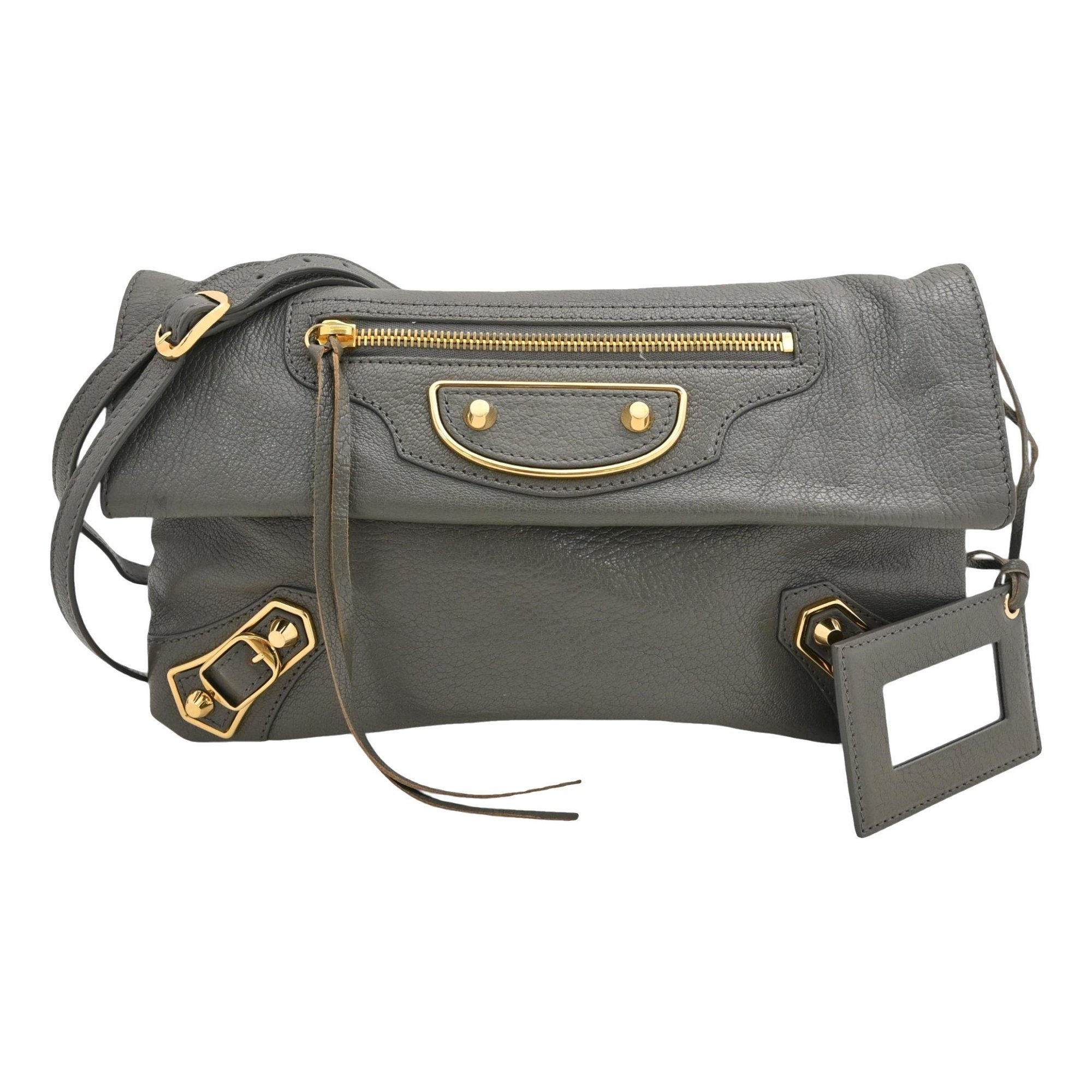 Envelop leather clutch bag