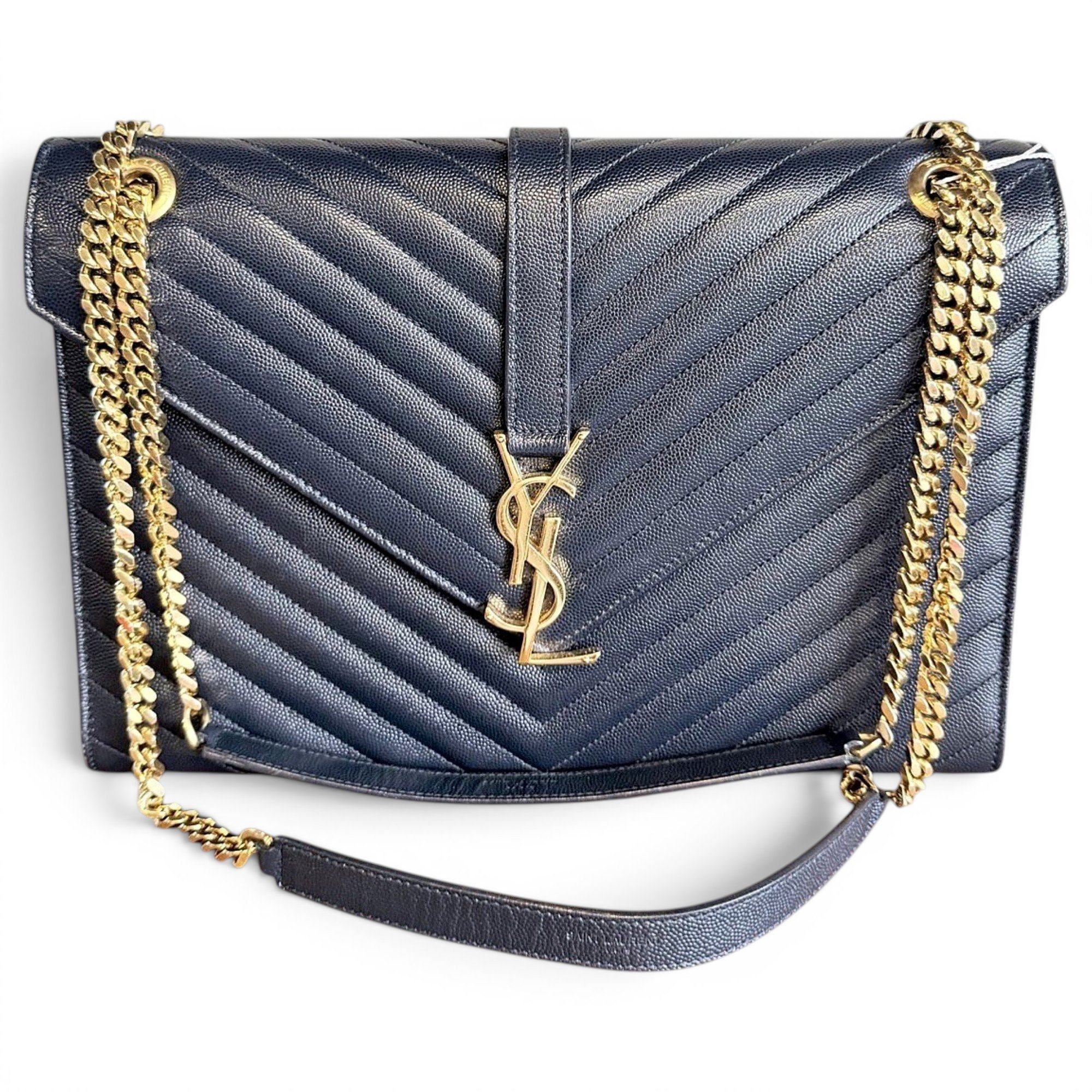 Envelope leather handbag
