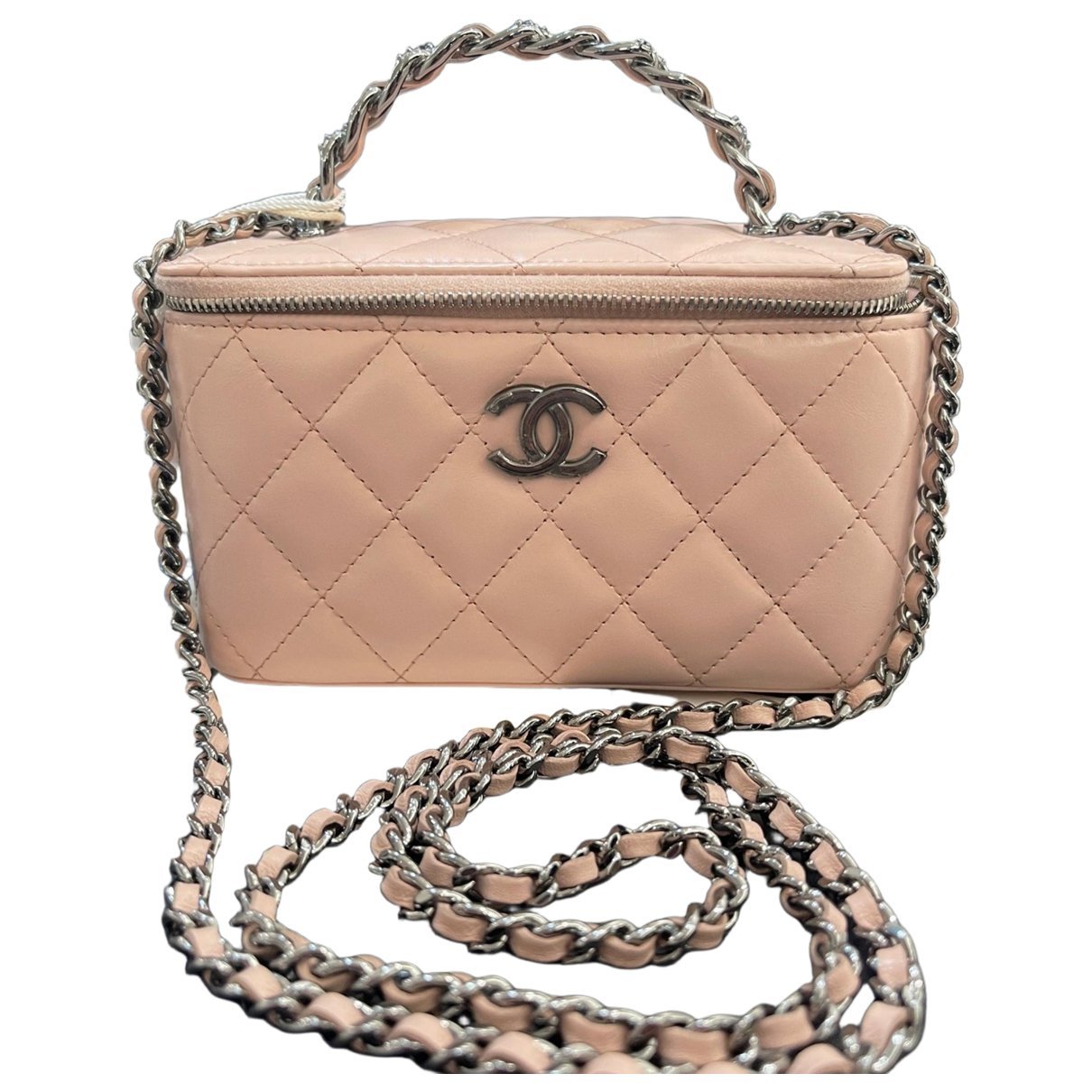 Vanity leather handbag