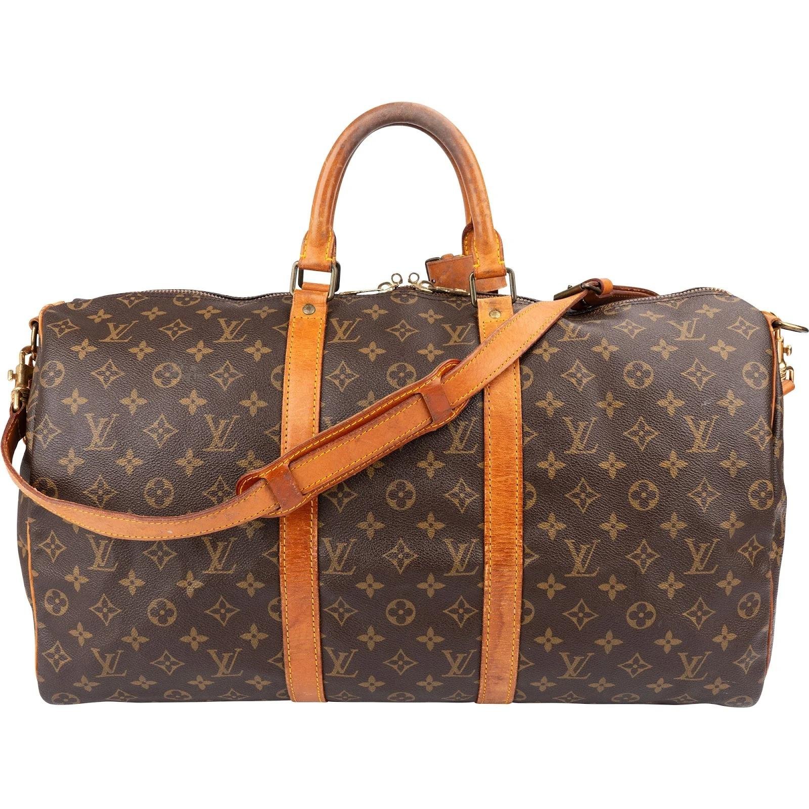 Keepall leather travel bag