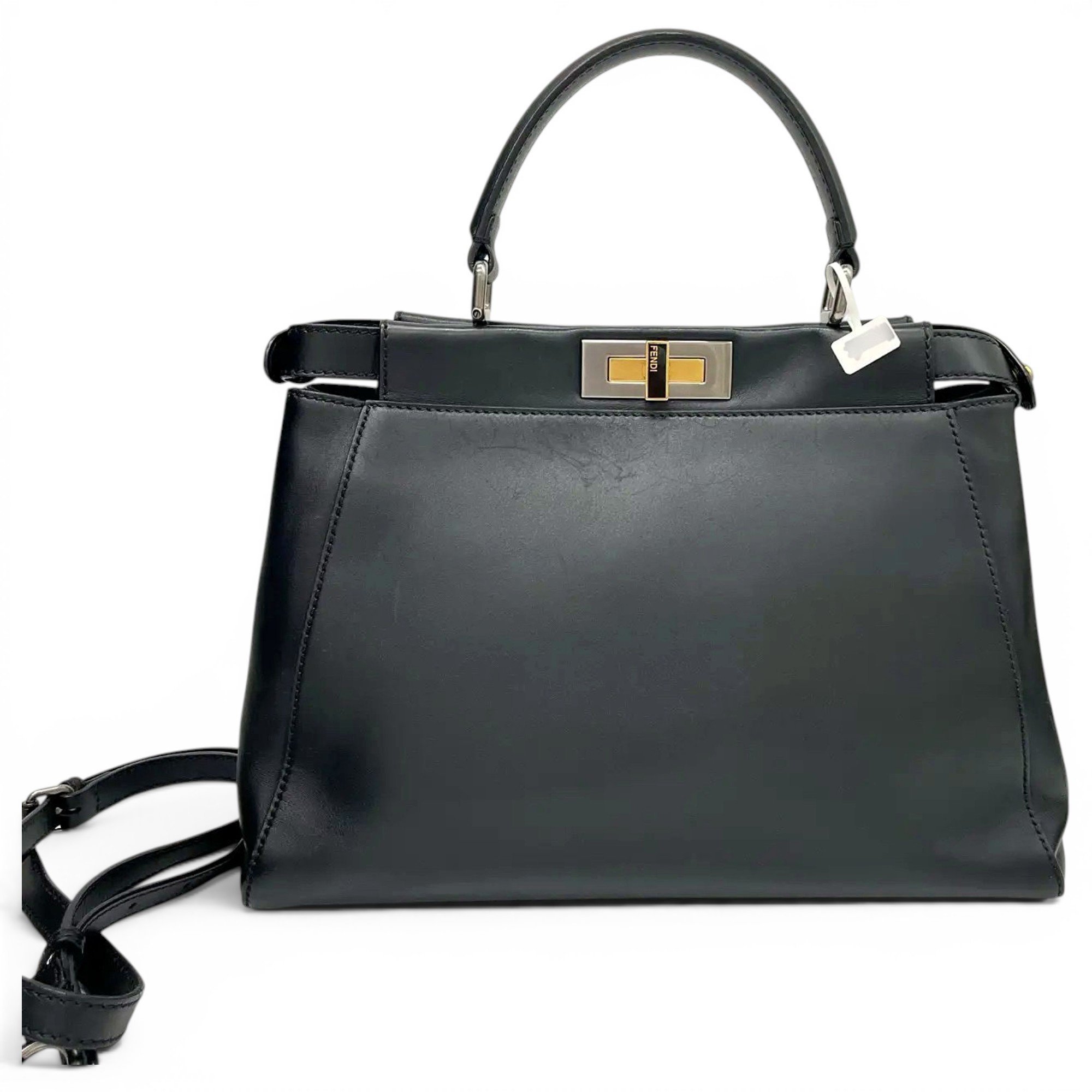 Peekaboo leather handbag
