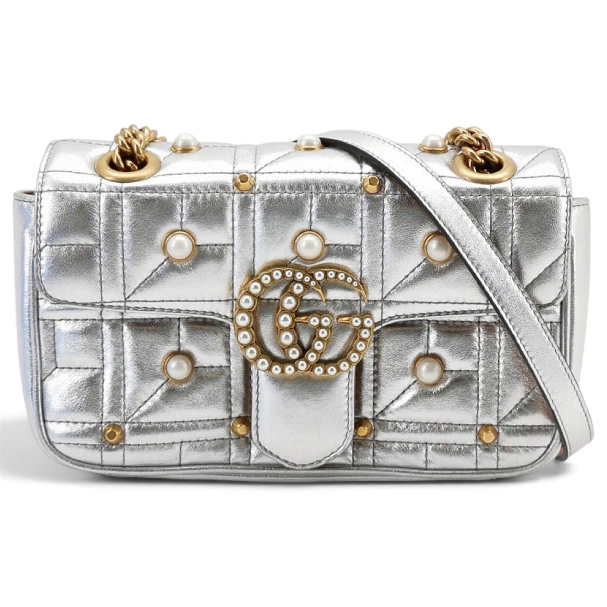 GG Marmont Flap leather handbag