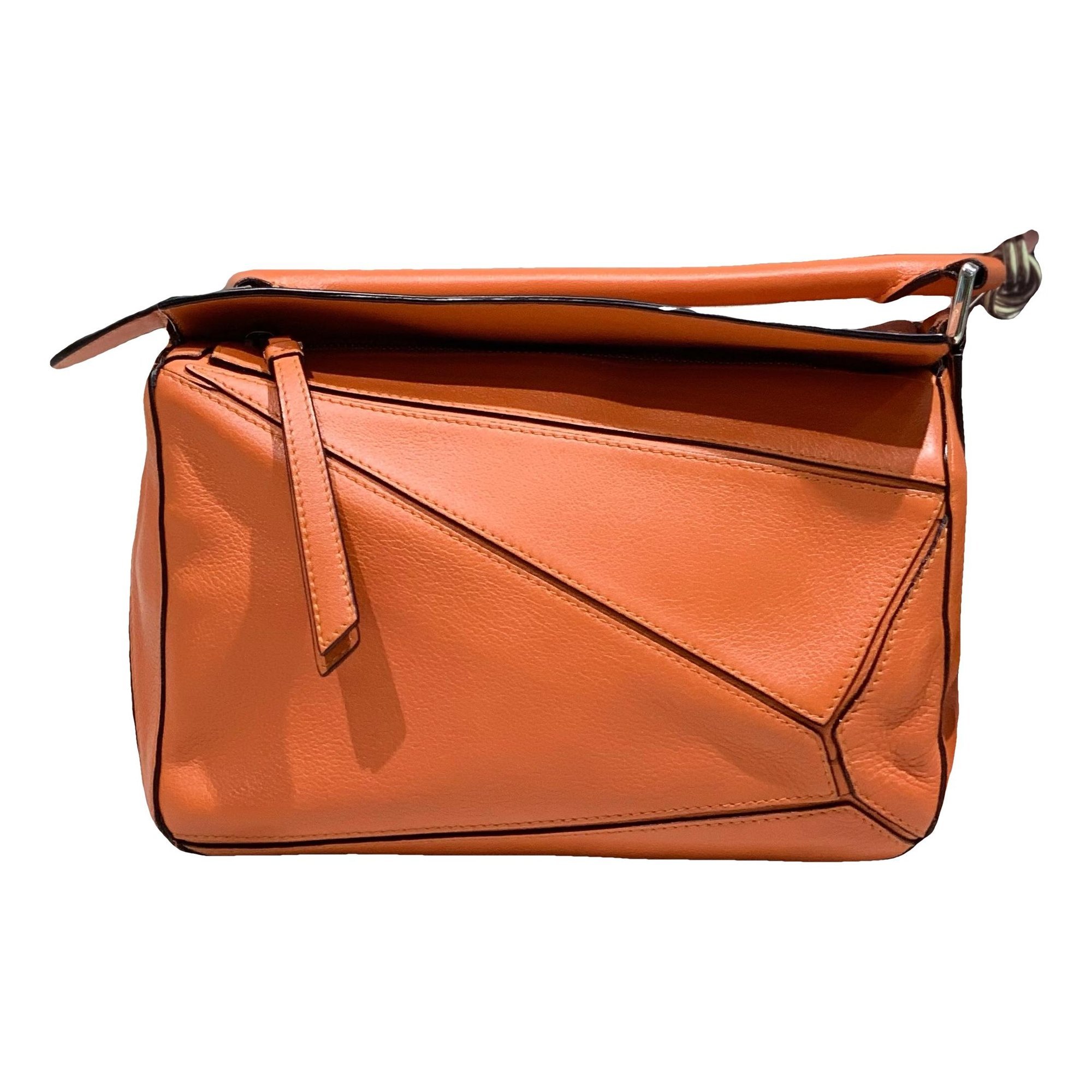 Puzzle leather handbag