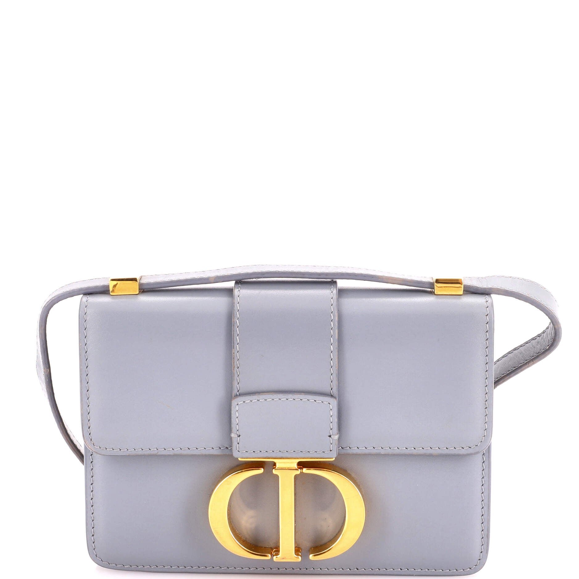 30 Montaigne Flap Bag Leather Micro