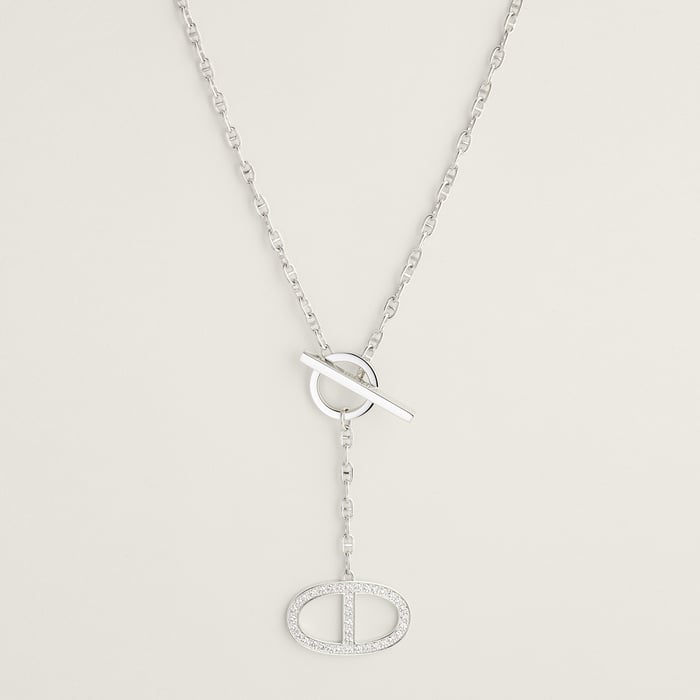 Sans Coloris Chaine d'Ancre Contour Pendant, Large Model