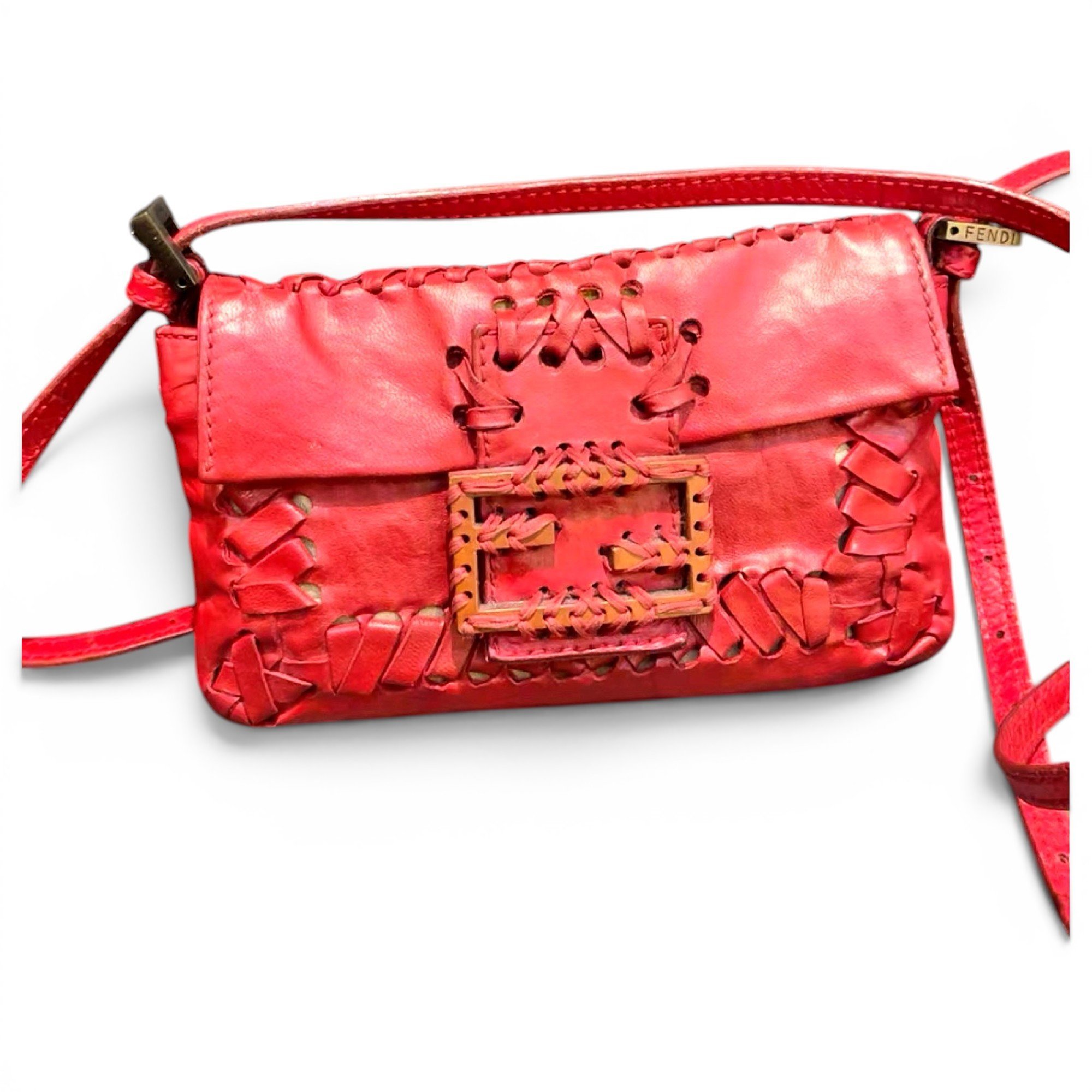 Baguette leather handbag