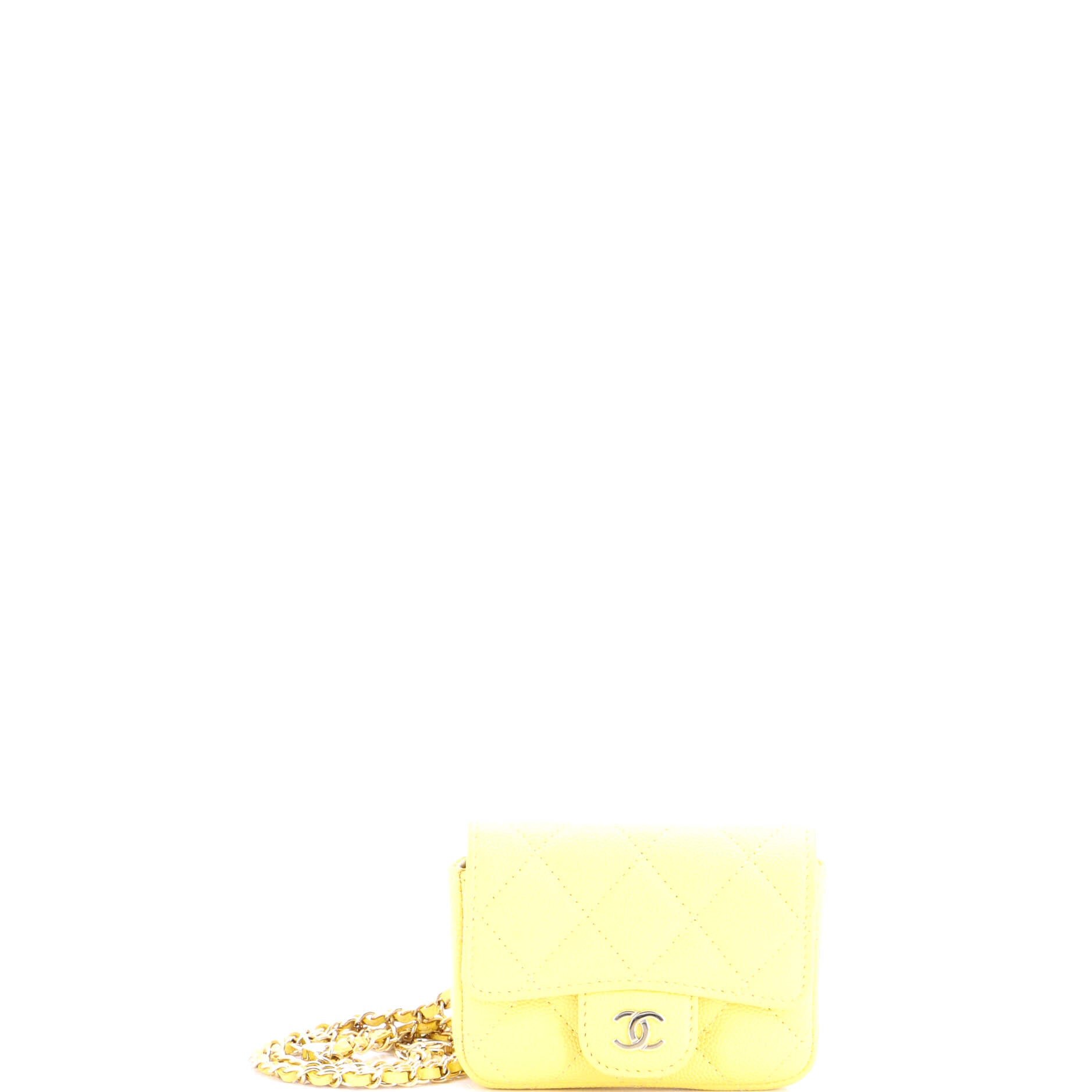 Classic Flap Chain Belt Bag Quilted Caviar Mini