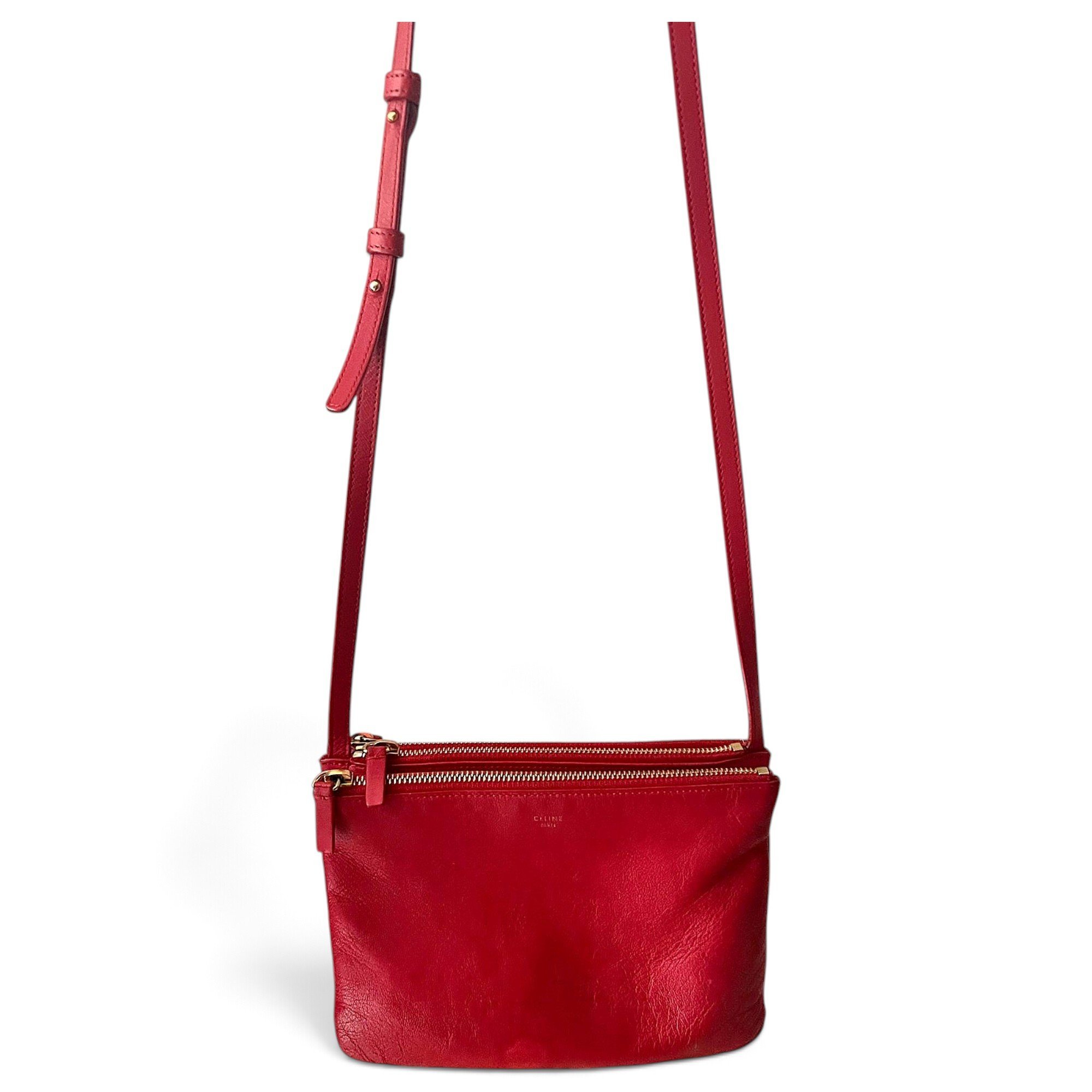 Trio leather crossbody bag