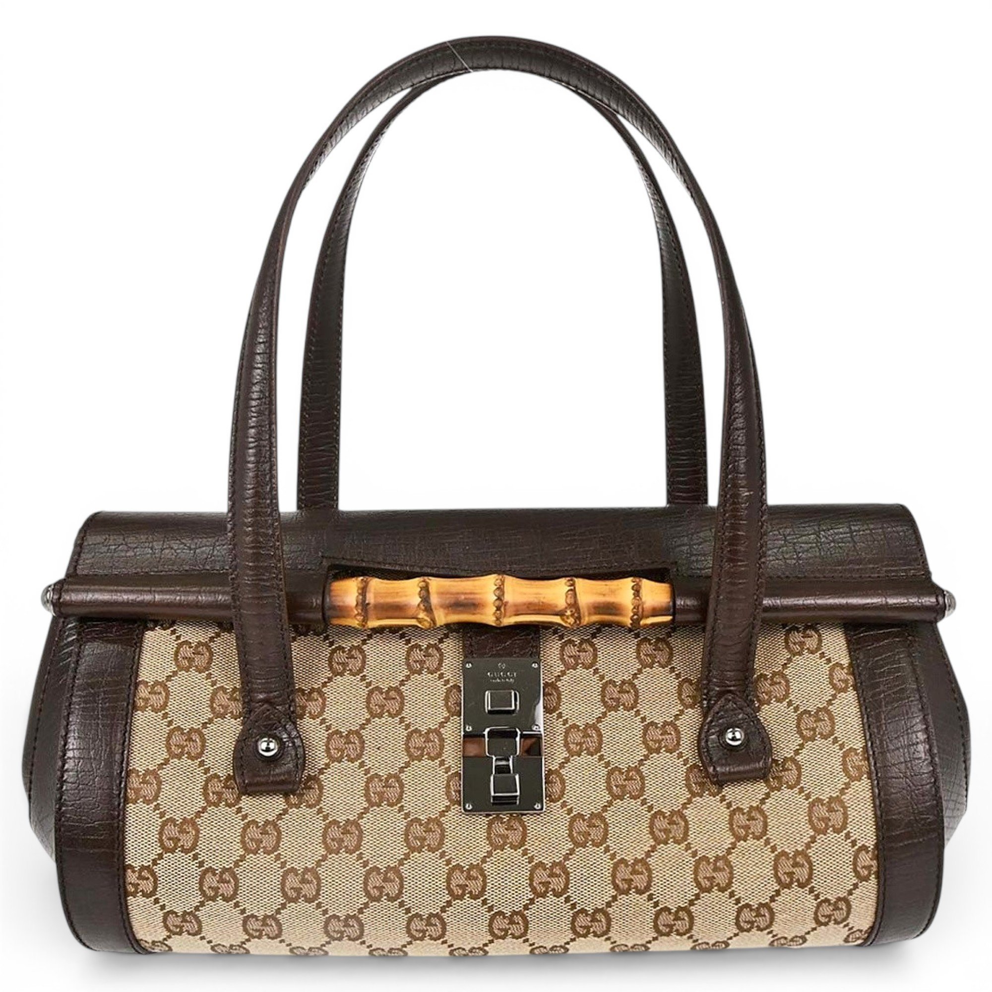 Bamboo leather handbag