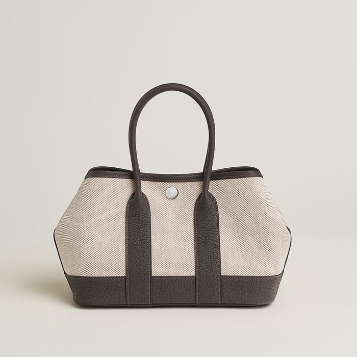 HERMES ネオ 23.5 新品 Hermès Neo Garden 23 bag Écru/noir/vert Mangrove | BagUSeek