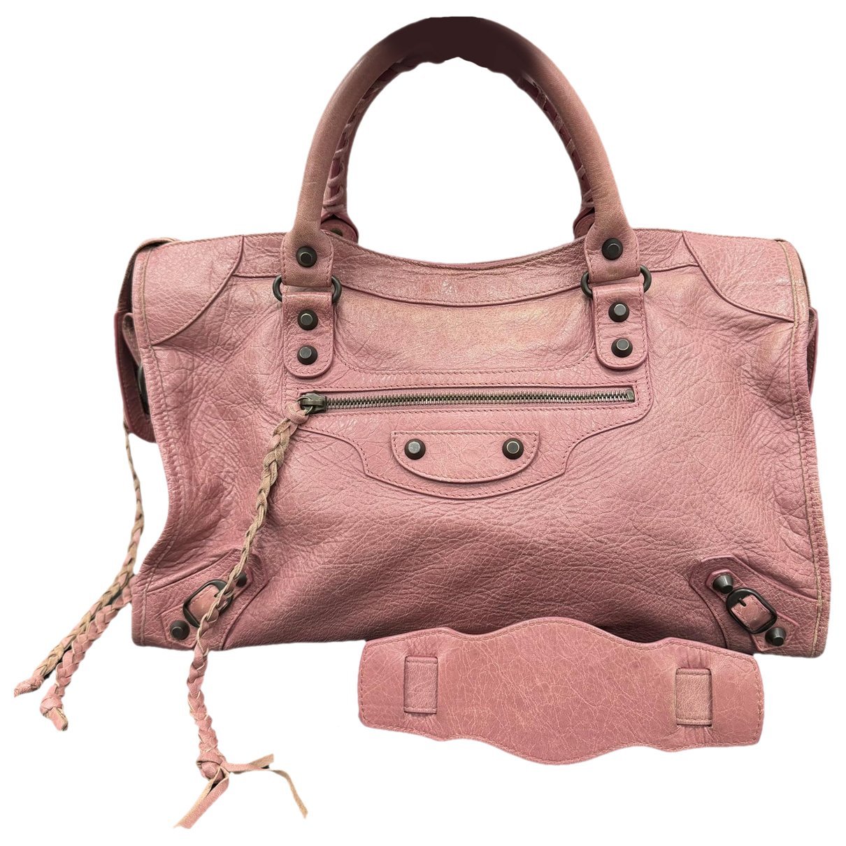 Classic Metalic leather handbag