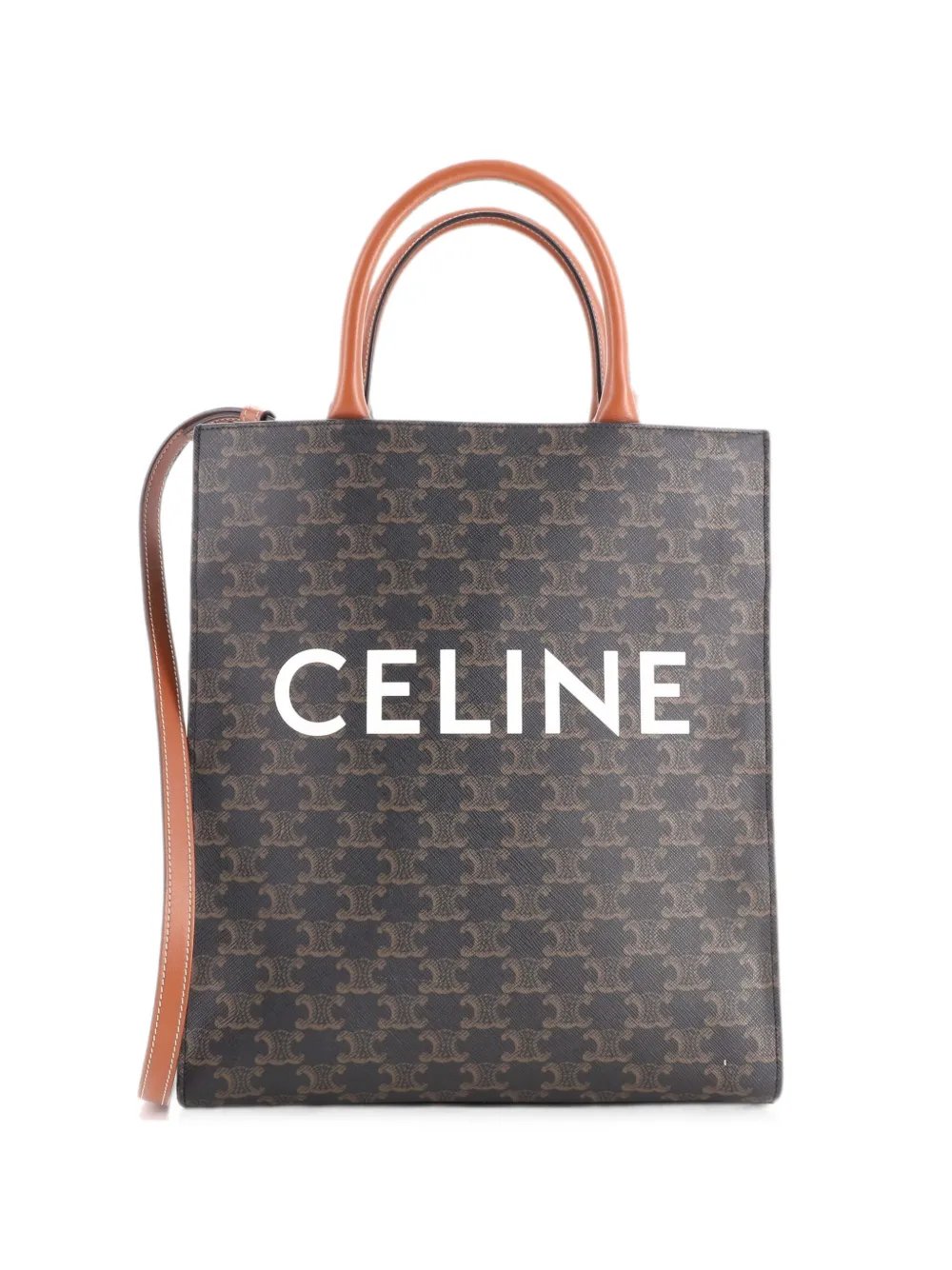 Vertical Cabas Triomphe Coated Canvas Small tote bag