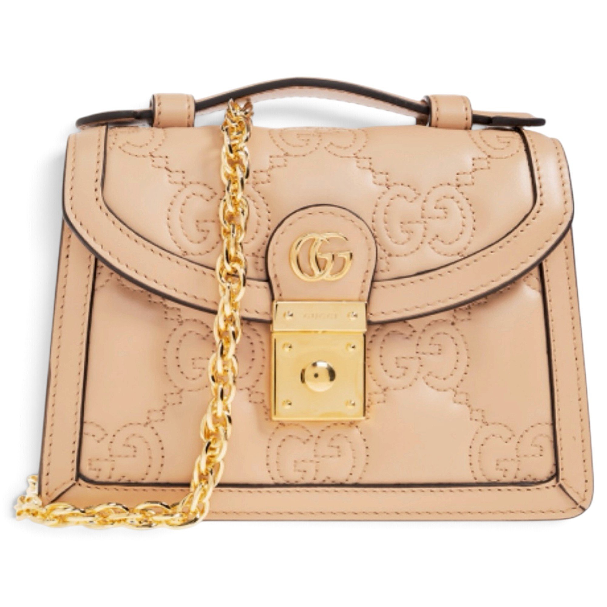 Padlock leather crossbody bag