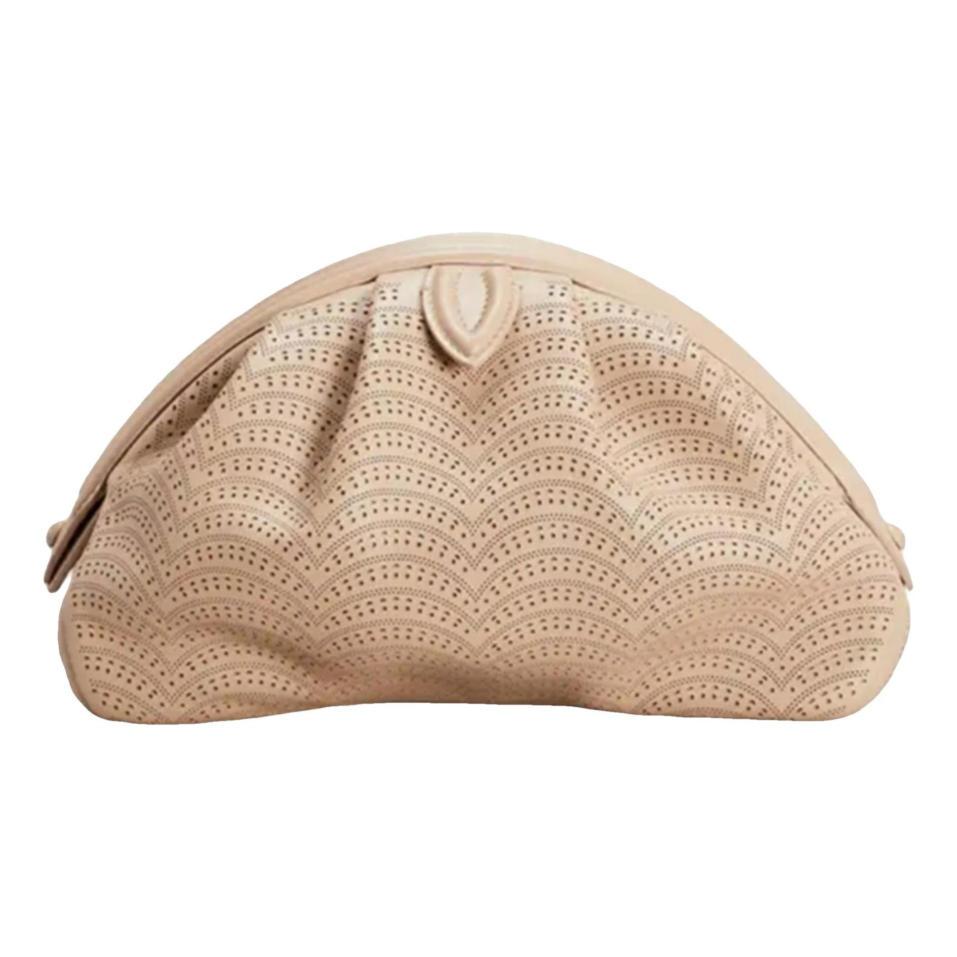 Leather clutch bag