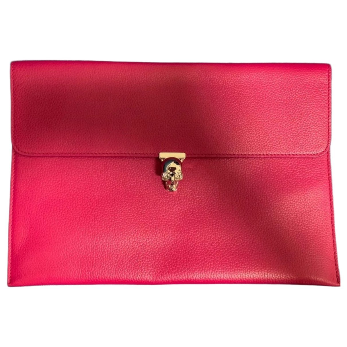 Alexander McQueen Skull leather clutch bag