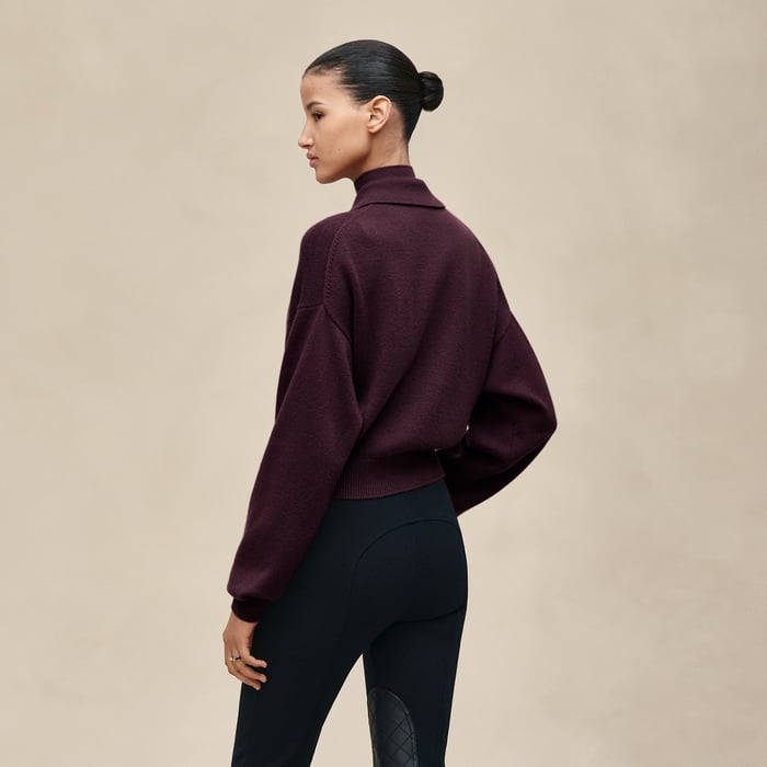 Rouge Bordeaux High Collar Sweater