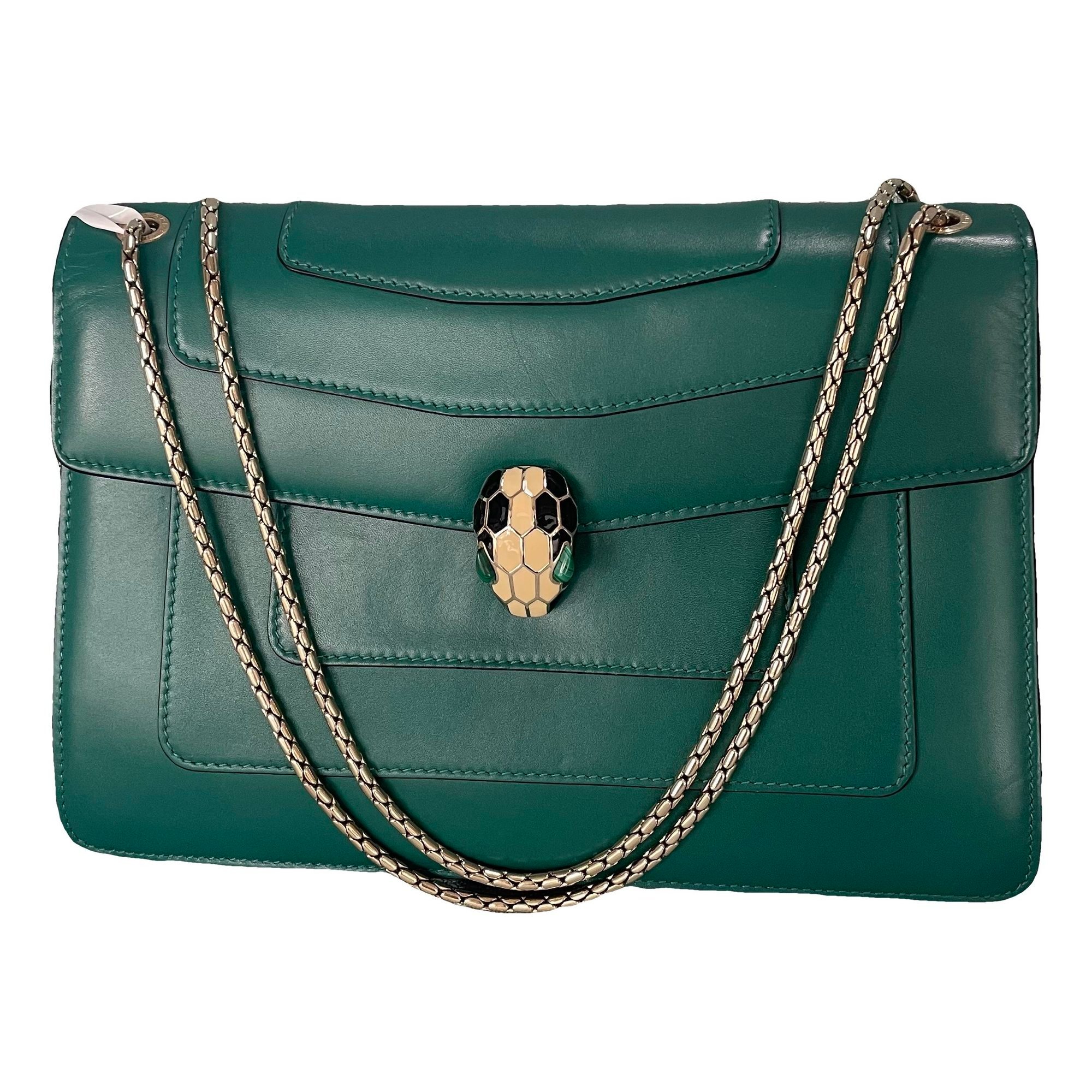 Serpenti leather handbag