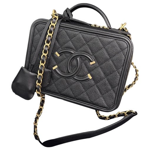 Vanity leather handbag