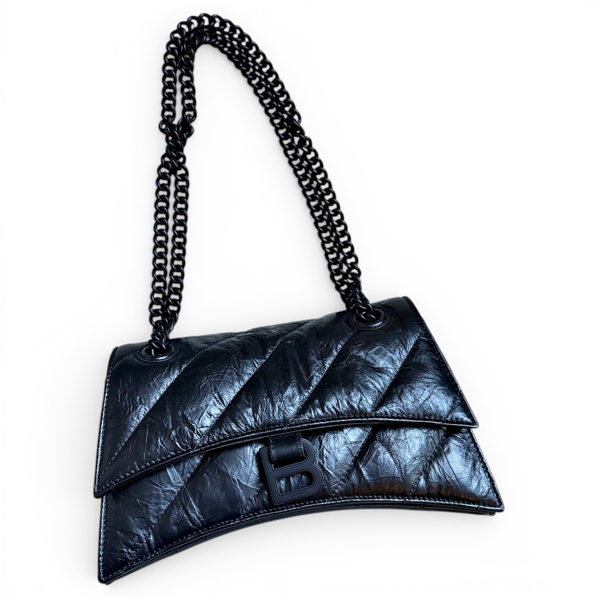 Crush leather crossbody bag