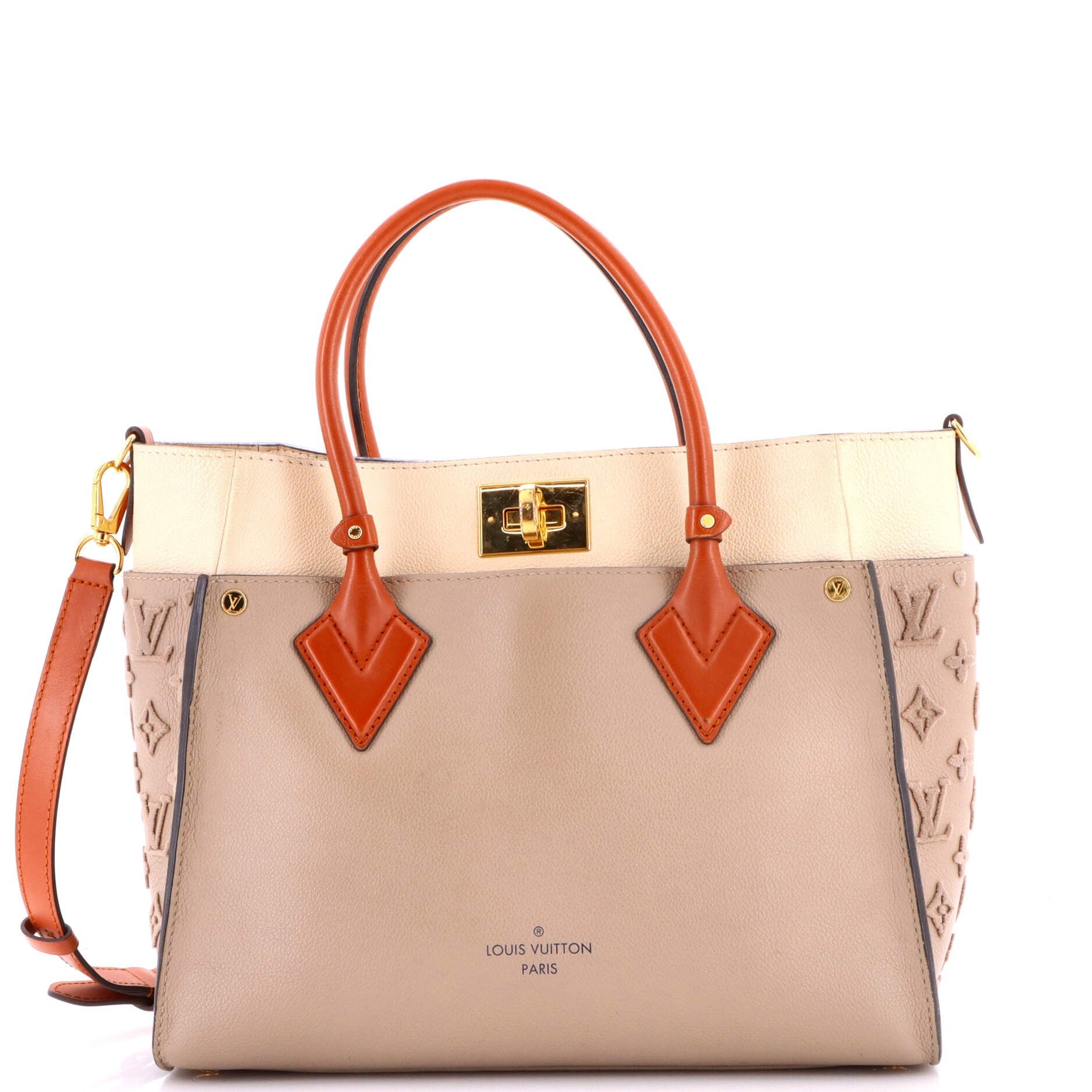 Louis Vuitton On My Side Tote Monogram Tuffetage Leather MM