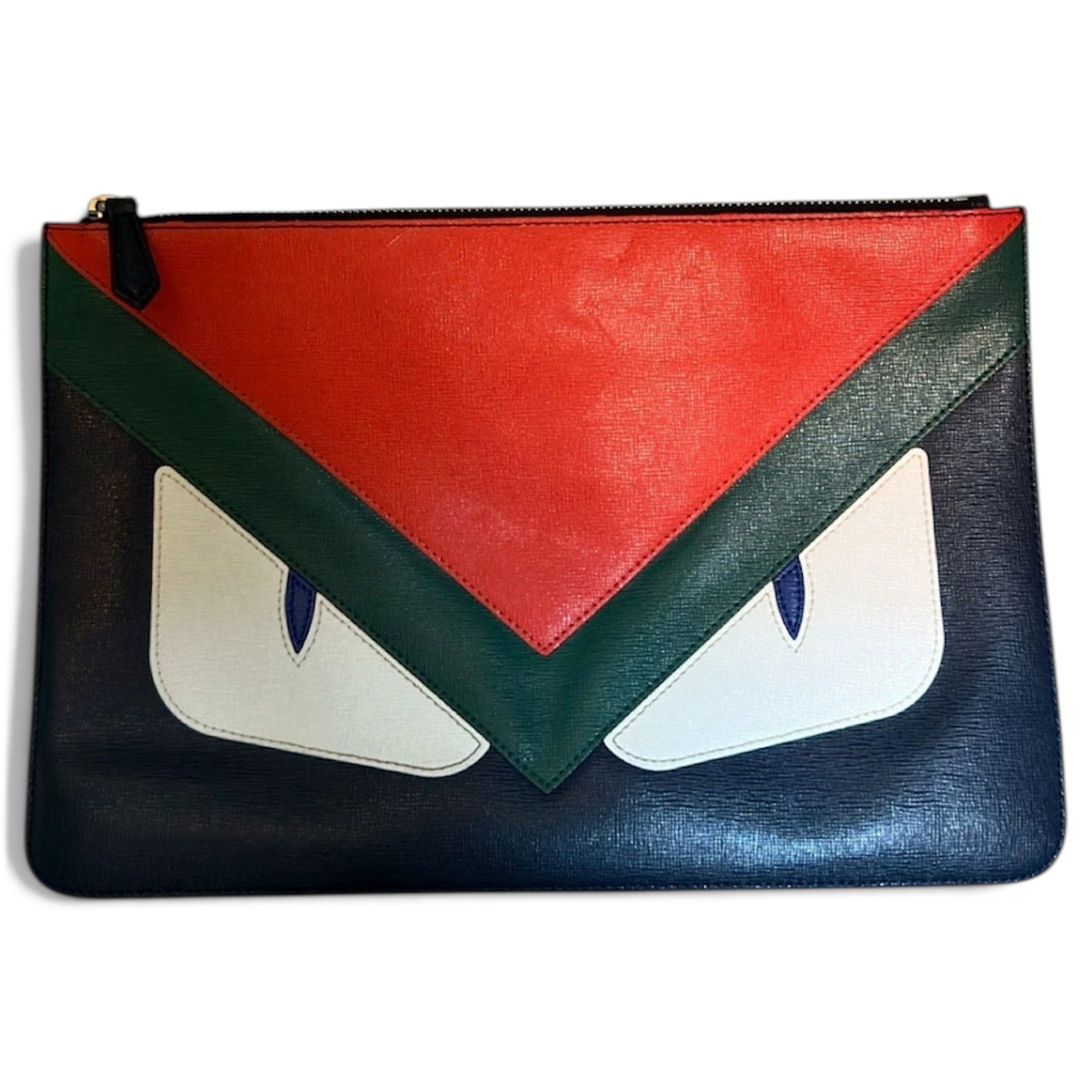 Leather clutch bag