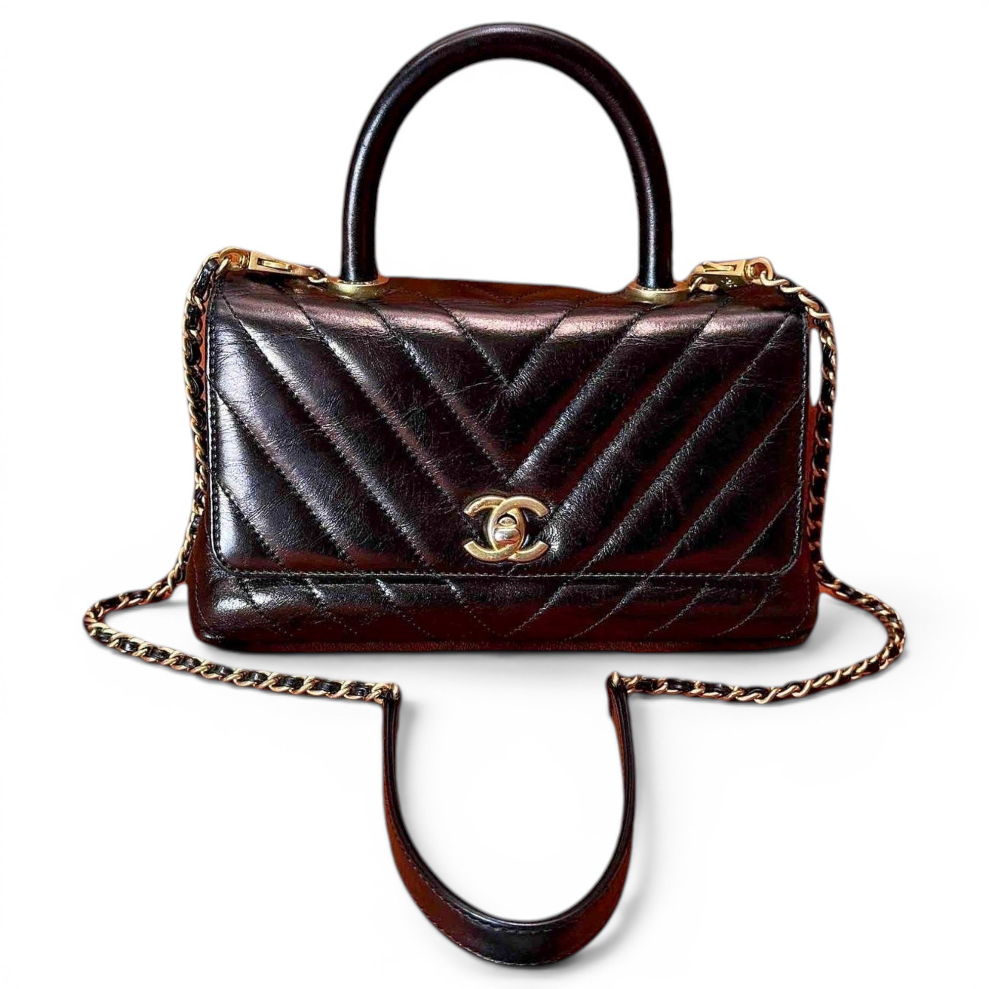 Coco Handle leather handbag